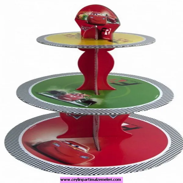 Cars Temalı Cupcake Standı